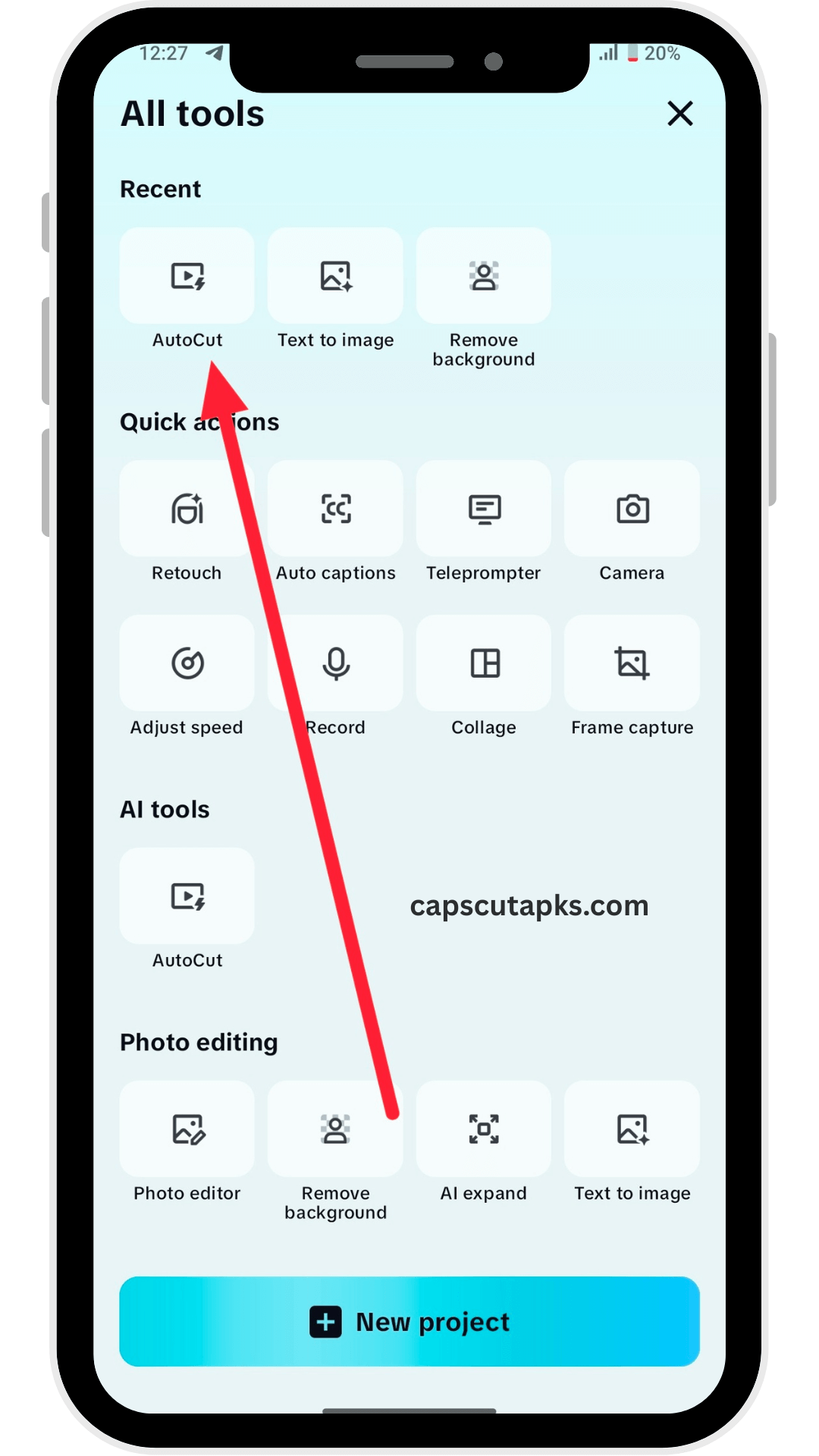 Capcut pro apk auto cut feature