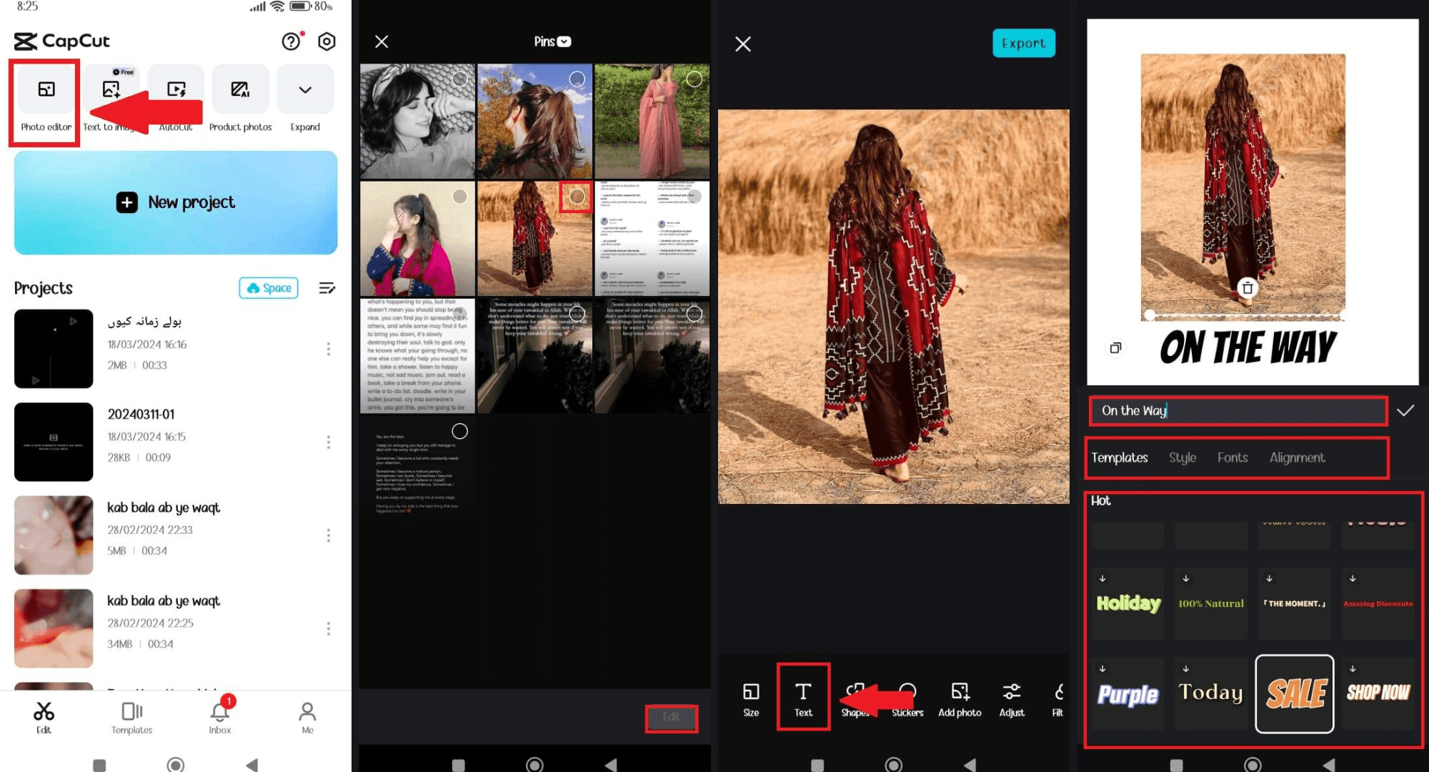 add text in CapCut